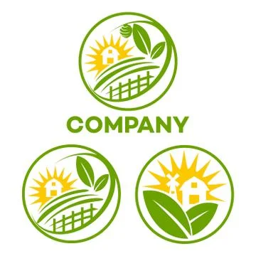 Eco farm logo Stock Illustration