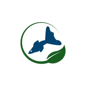 Eco fish vector design template illustration Illustrazione stock