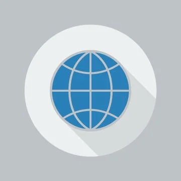 Eco Flat Icon. Globe Stock Illustration