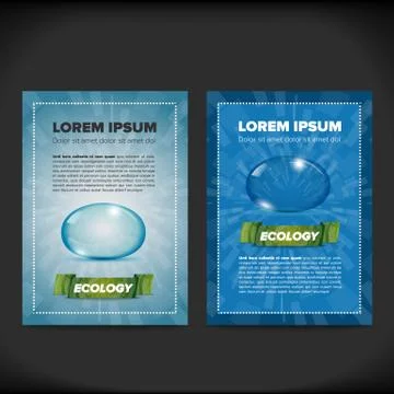 Eco flayer design Stock Illustration