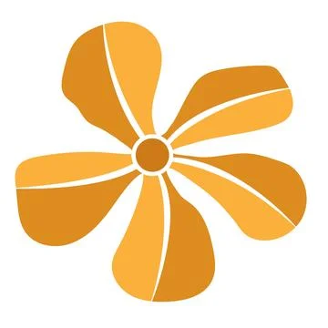 Eco flower icon flat Stock Illustration