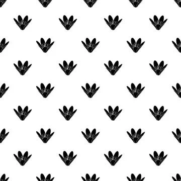 Eco flower pattern vector seamless Illustrazione stock