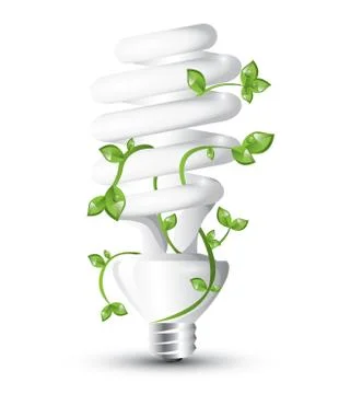 Eco fluorescent lightbulb Stock Illustration