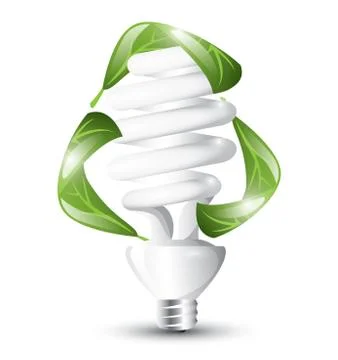 Eco fluorescent lightbulb Stock Illustration