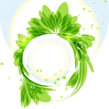 Eco frame, green abstract background Stock Illustration