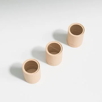 Eco-freindly cylindrical paper packaging with clear window Stock Illustration