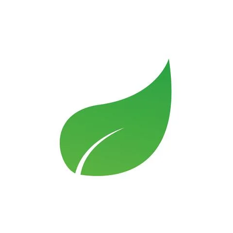 Eco fresh Green leaf vector item flat icon design, the Isolated leaf natural Stock Illustration