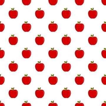 Eco fresh red apple pattern seamless Stockillustratie