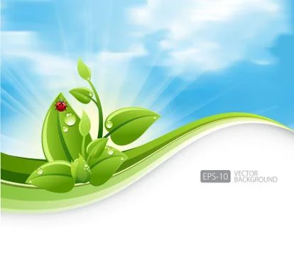 Eco-friendly abstract background Stock Illustration