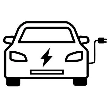 Eco friendly auto icon. Electric vehicle symbol. Electric auto sign. Stock Illustration