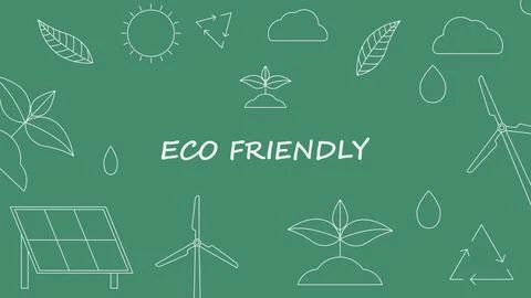 Eco friendly background. No plastic, go green, zero waste concept. 스톡 일러스트