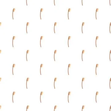 Eco friendly bamboo toothbrushes creating sustainable oral hygiene pattern Stock Illustration