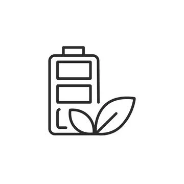 Eco-Friendly Battery Icon Illustrazione stock