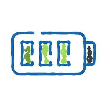 Eco friendly battery icon representing clean energy concept Stock Illustration