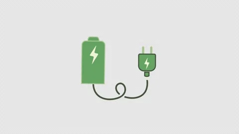 Eco friendly battery plug in eco animation with alpha channel. Stock Footage 255888393