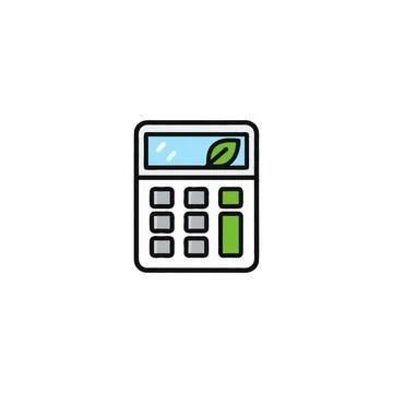 Eco-Friendly Calculation: Illustrative Concept of Sustainable Finance with .. Illustrazione stock