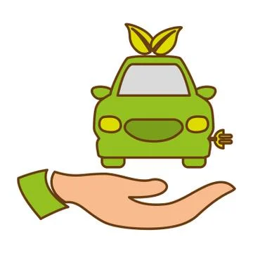 Eco friendly car design Stock Illustration