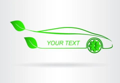 Eco friendly car Illustrazione stock