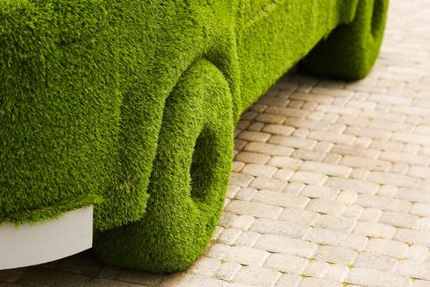 Eco friendly car powered by alternative energy Stock Photos