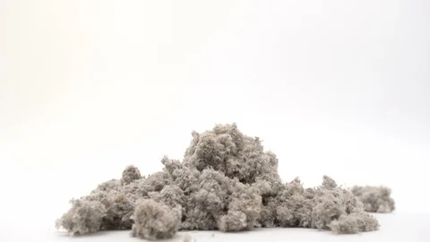 Eco-friendly cellulose insulation. Vídeo Stock 126556560