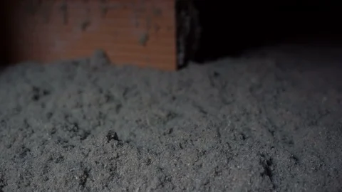 Eco-friendly cellulose insulation. Stock Footage 126556997