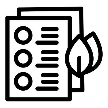 Eco friendly checklist icon representing environmental responsibility Stock Illustration