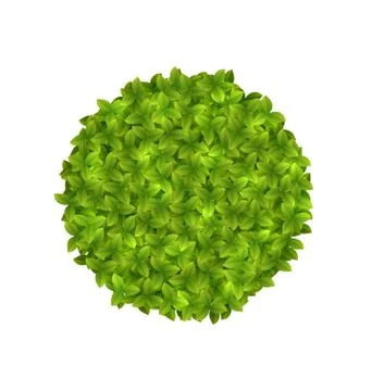 Eco Friendly Circle Frame Made in Green Leaves Illustrazione stock