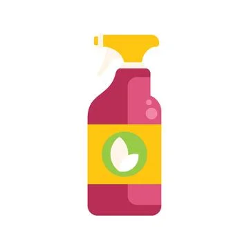 Eco friendly cleaning spray bottle with biodegradable plant based formula Stock Illustration