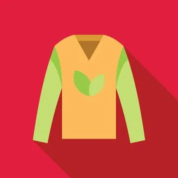 Eco friendly clothes featuring green leaf logo Stockillustratie