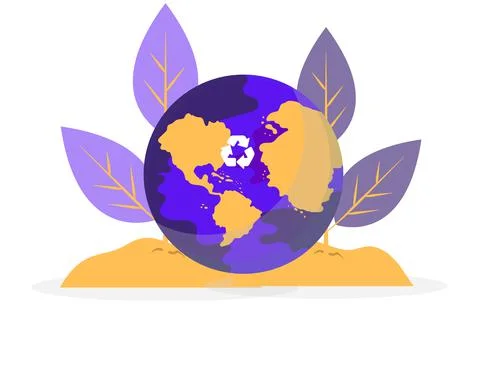 Eco friendly concept flat design Stock Illustration