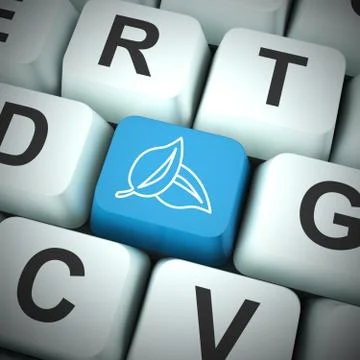 Eco-friendly concept icon means environmentally natural - 3d ill Stock Illustration