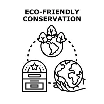 Eco friendly conservation protecting planet earth and recycling Stock Illustration