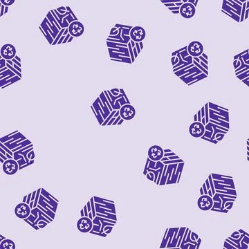 Eco friendly decor glyph seamless pattern Stock Illustration