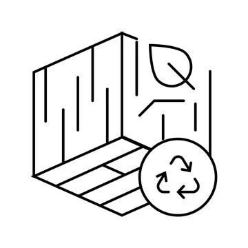 Eco friendly decor line icon vector illustration 스톡 일러스트