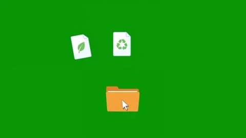 Eco friendly digital file management motion graphic Stock Footage 339830721