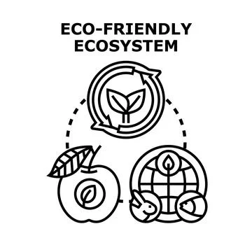 Eco friendly ecosystem concept protecting global environment and plants Stock Illustration