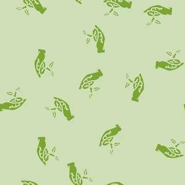 Eco friendly glyph vector seamless pattern Stock Illustration