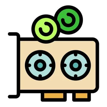 Eco friendly gpu saving energy and reducing power consumption イラスト素材