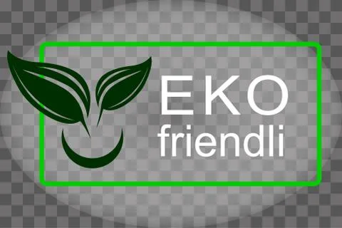 Eco-friendly green leaf. Safe for health. Ecological goods stamp icon. Symbol Stock Illustration