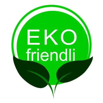 Eco-friendly green leaf. Safe for health. Ecological goods stamp icon. Symbol Stock Illustration