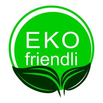 Eco-friendly green leaf. Safe for health. Ecological goods stamp icon. Symbol Stock Illustration