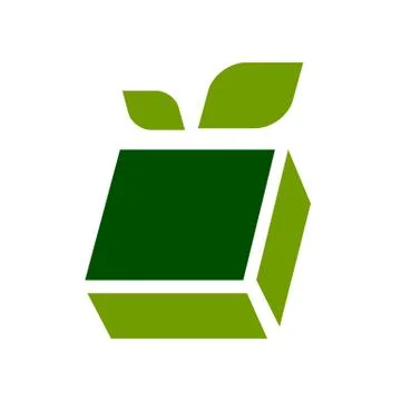 Eco friendly green packaging icon logo design vector symbol illustration Stock Illustration