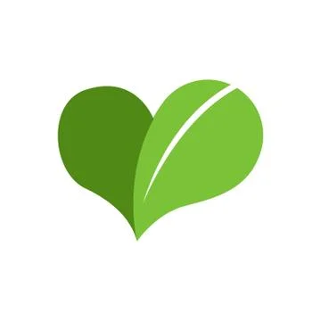 Eco-Friendly Heart Leaf Stock Illustration
