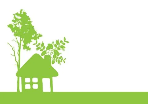 Eco friendly house 스톡 일러스트