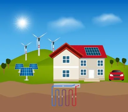 Eco friendly house Stock Illustration