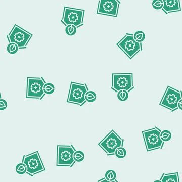 Eco friendly household water saving glyph seamless pattern Stock Illustration