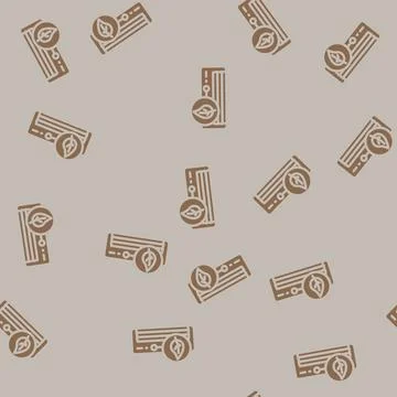 Eco friendly hvac glyph vector seamless pattern Stock Illustration