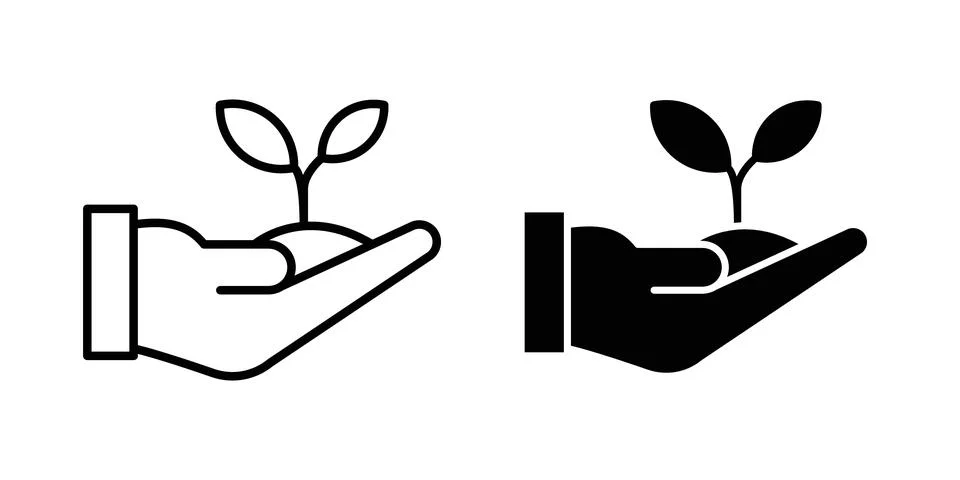 ECO friendly icon thin line and clipart style vector set 스톡 일러스트