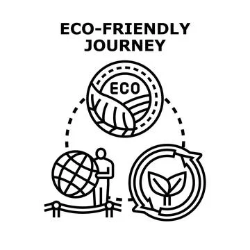Eco friendly journey concept vector illustration Stock Illustration