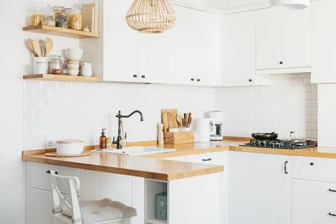 Eco friendly kitchen, zero waste home concept Stock Photos